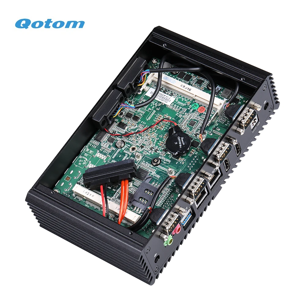 Imagem -02 - Qotom Computador Q305p Q310p Celeron 3205u 3215u Núcleo Duplo 24*7 Baixa Potência com Escritório Fanless Casa Banco Hotel pc