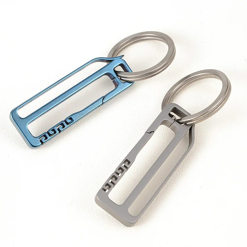 EDC Pure Titanium TC4 Hanging Spring Buckle Backpack Belt Clip Key Chain Car Pendant Key Holder for Men