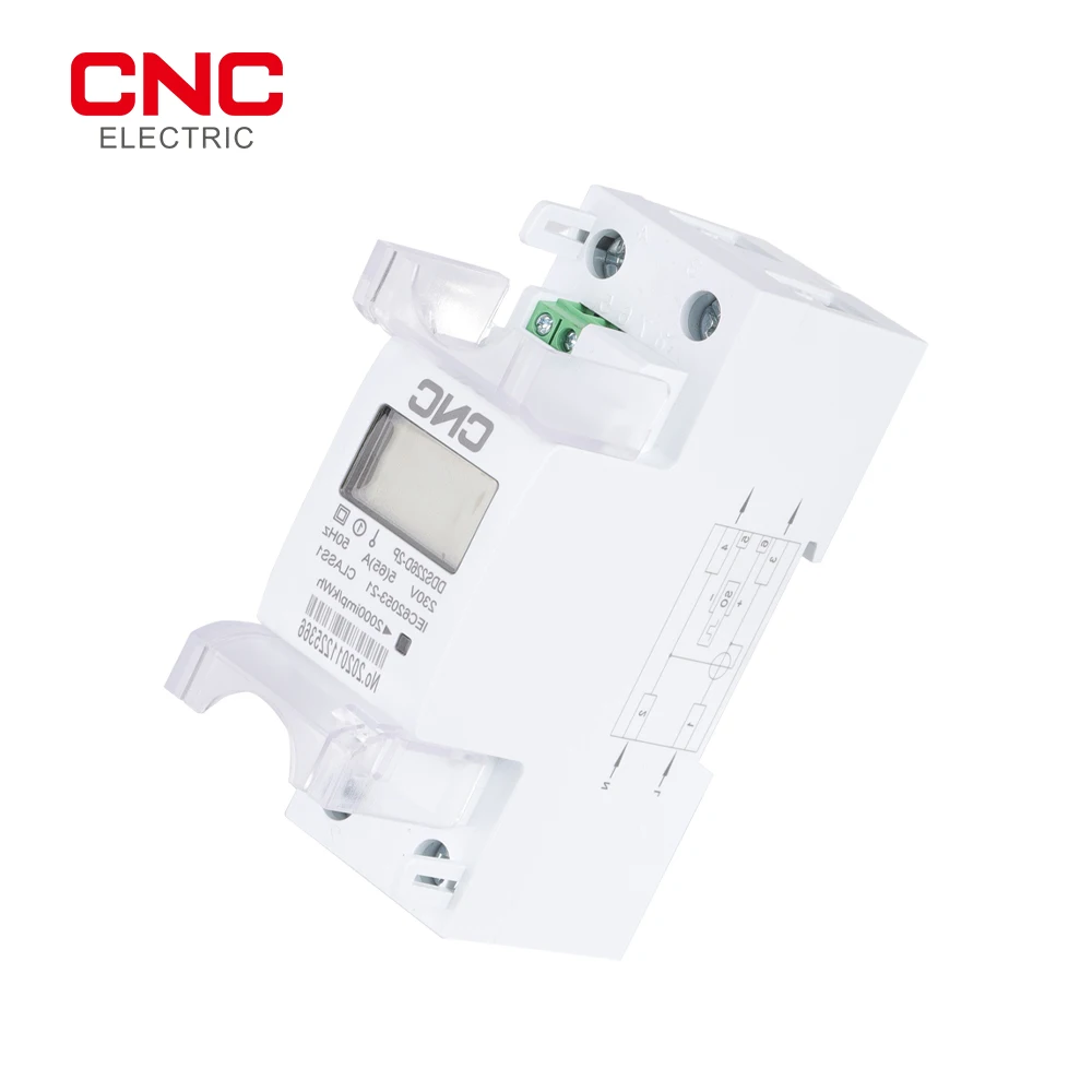 Imagem -04 - Medidor de Energia de Trilho Ruído Monofásico Cnc 2p Lcd 65a 100a 220v 230v 50hz 60hz Exportação de Importação de Energia Ativa Kwh