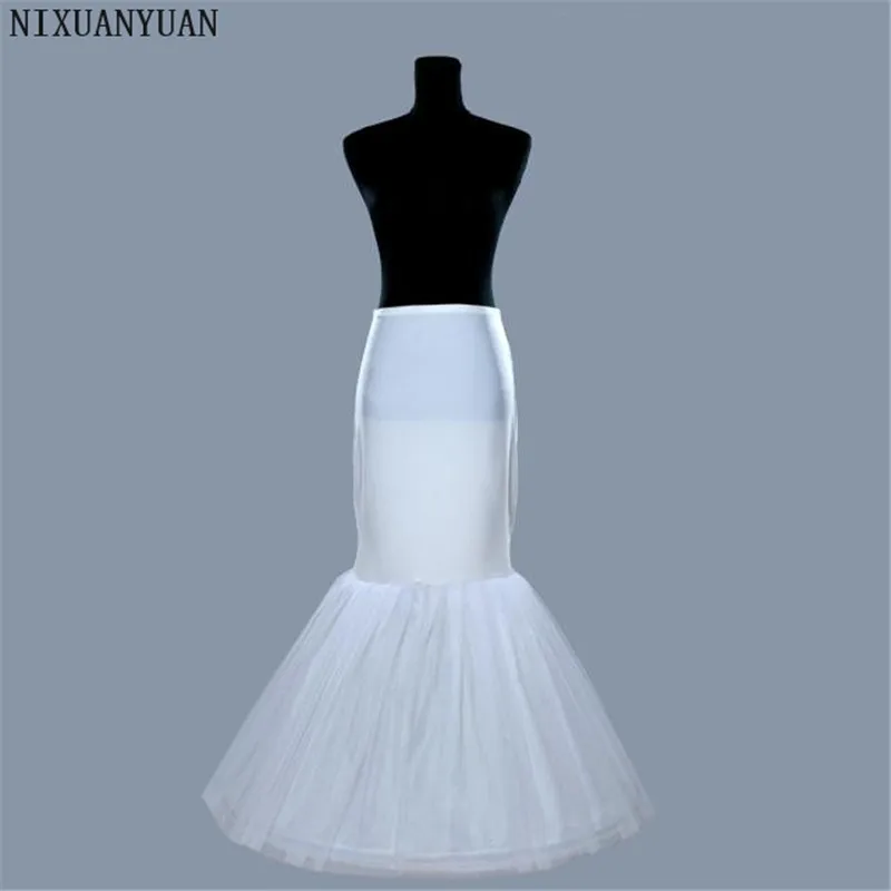 Nixuanyuan Hot Sale Mermaid Petticoat 1 Hoop Tulang Elastis Crinoline Terompet Hot Sale Pernikahan Aksesoris