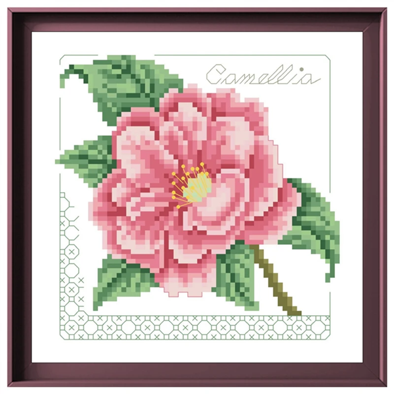 Fiori kit punto croce modello piccolo pacchetto peonia 18ct 14ct 11ct panno filo di cotone ricamo cucito a mano fai-da-te