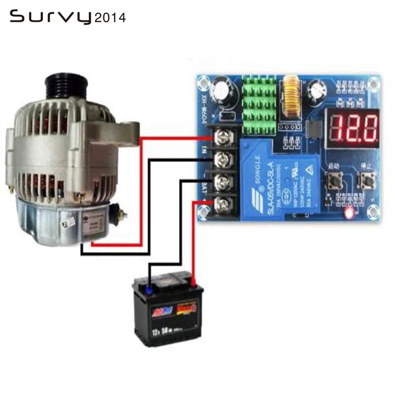 1 pces 3.7v-120v bateria chumbo-ácido controlador de carregamento placa de proteção interruptor 12v 24v diy eletrônico