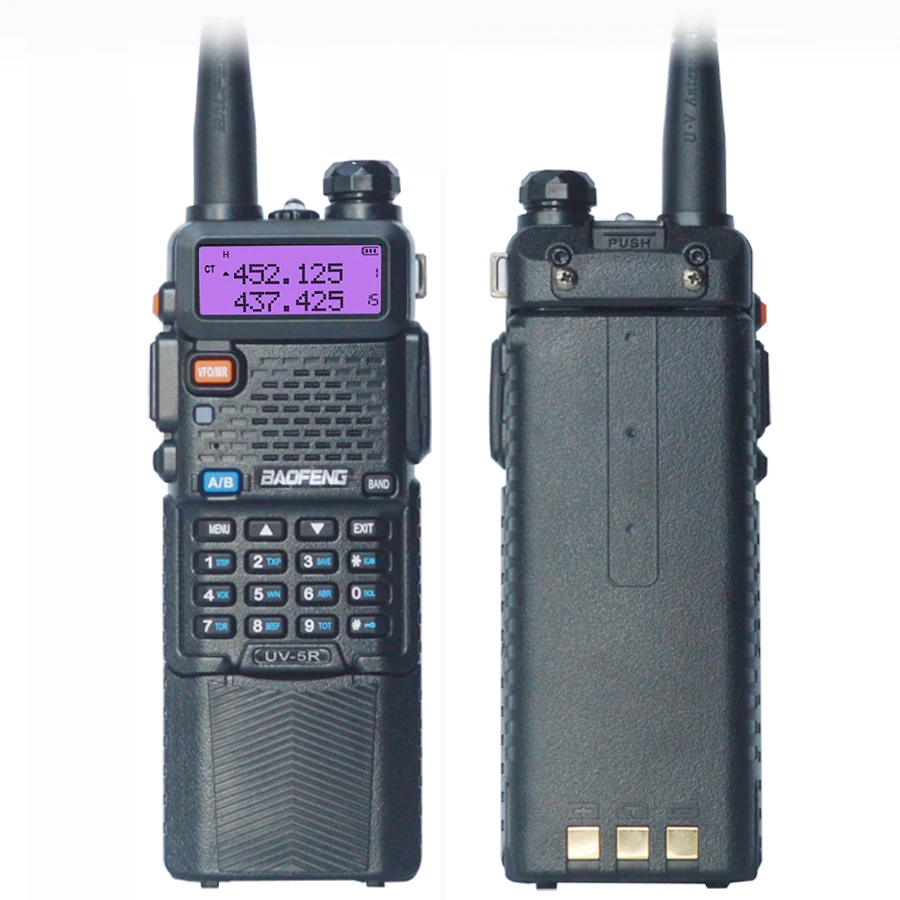 Walkie Talkie com bateria grande, Estação Receptora de Rádio, Walkie-Talkie Poderoso 2-Way, Top UV 5R, 10km, 3800mAh, UV-5R, CB, 8W