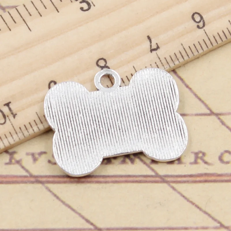 10pcs Charms Dog Bone Tag In Memory Of My Dog 19x25mm Tibetan Silver Color Pendants Antique Jewelry Making DIY Handmade Craft