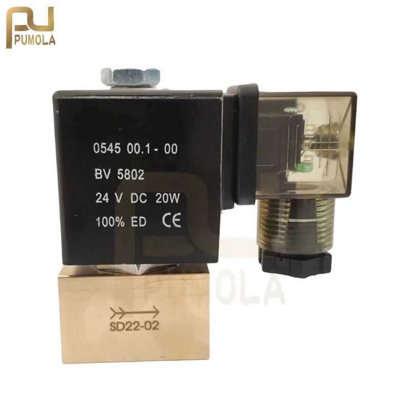 JT22-02 Direct Acting Brass Valve Two-position Two-way High Pressure Solenoid Valve 1/4 3/8 1/2 BSP 220V 24V 12V