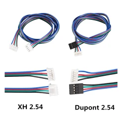 4PCS 3D Printer Motor Cable Connector 100CM HX2.54/Dupont 2.54 4pin to 6pin White Terminal