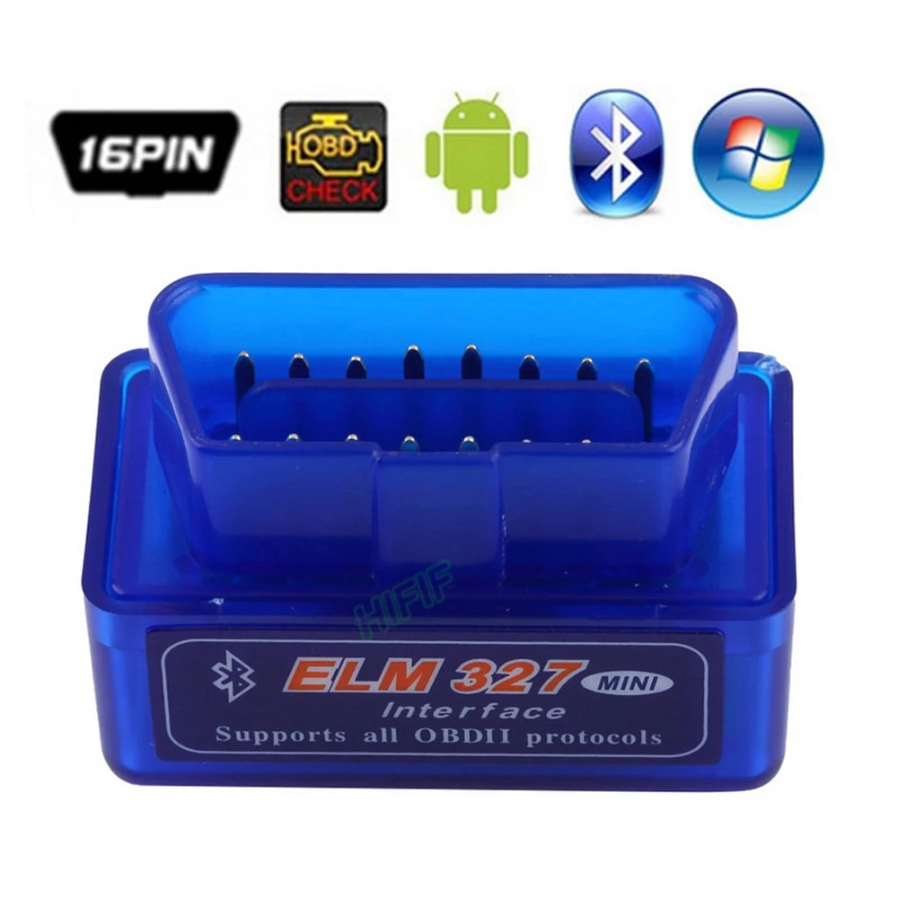 Mini ELM327 Bluetooth 2.0 Interface V2.1 OBD2 OBD 2 Auto Diagnostic-Tool ELM 327 Works ON Android Torque/PC v 2.1 BT adapter