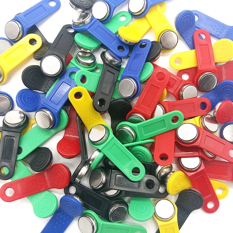 50pcs/Lot RW1990 Rewritable Clone RFID TM Touch Memory Key RW1990 ibutton RFID Tag Sauna Key Can Copy Can Change Code