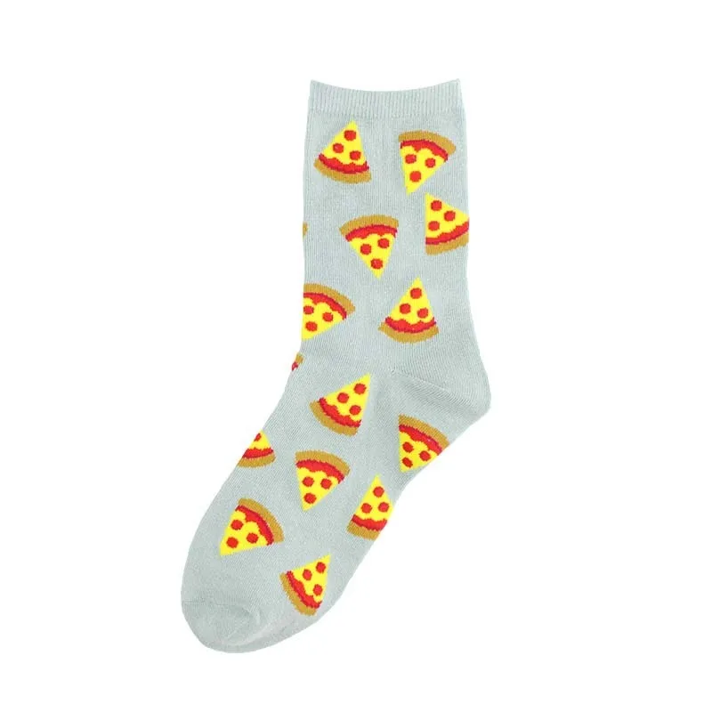 Peonfly Fashion Cute Soft Novelty Cotton Women Socks Dog Cat Avocado Pizza Colorful Cartoon Kawaii Funny Happy Socks Pink Gift