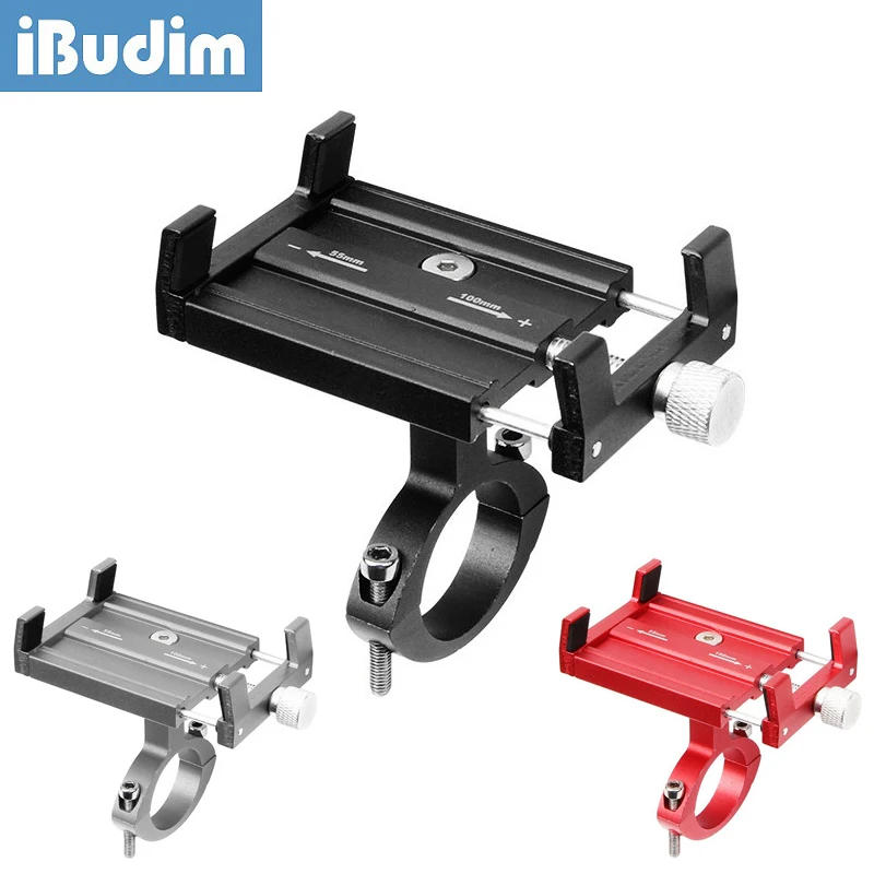 Metal Bicycle Phone Holder Universal Aluminum Alloy Mobile Phone Stand for Bike Motocycle Moto Handlebar Clip Stand GPS Mount