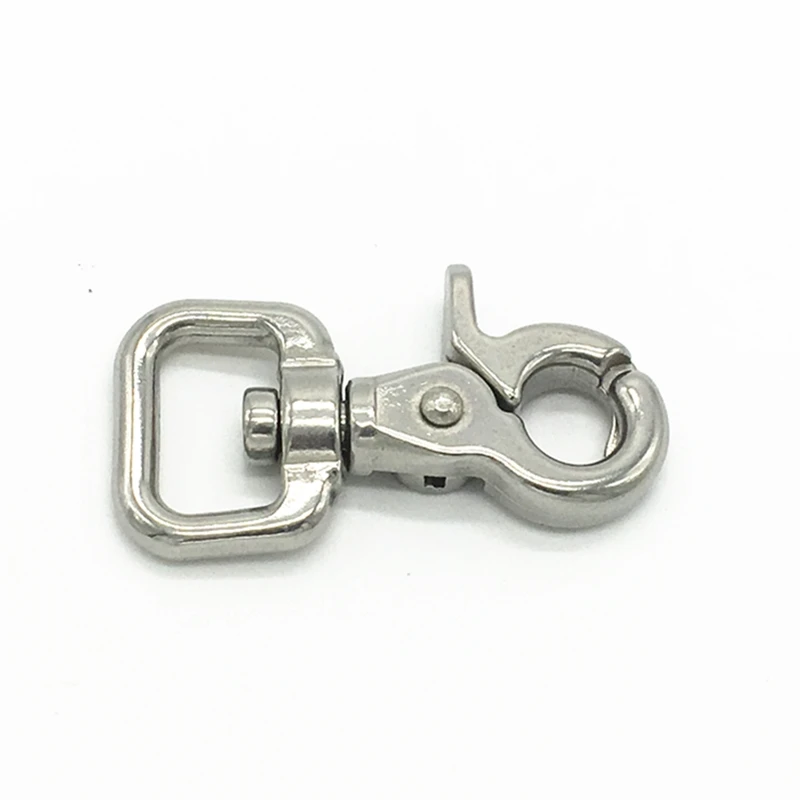 16mm Stainless Steel Snap Swivel Clasp Clip Bag Snap Heavy Pet Rope Snap Hooks Keychain Camping Lanyard Craft 21mm Squar Eye