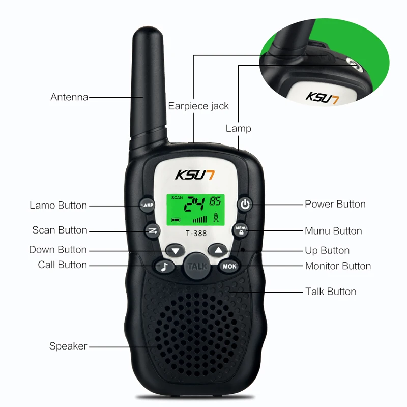 2PCS 2 Way วิทยุ Walkie Talkie สำหรับเด็กเด็ก Walkie-Talkie CD วิทยุ Vhf Comunicador ไฟฉาย LCD จอแสดงผลของขวัญเด็ก