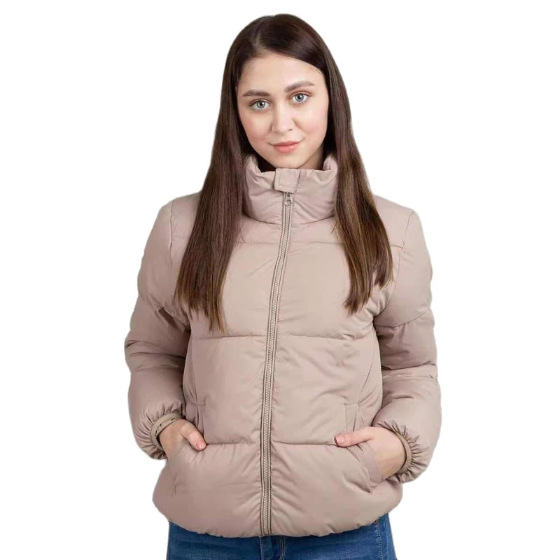 -10centigrade Puffer Jacket Women 2024 Oversized Bubble Coat Winter Autumn Stand Collar Cotton Padding Warm Solid Parka Sales!