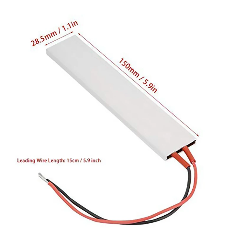 150x28.5mm PTC Heating Plate, Ceramic Electric Heating Plate, High Temperature Resistance Lead PTC Thermostat Heating