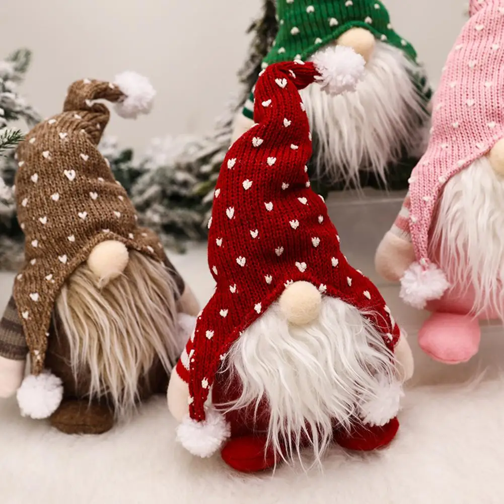 1PCS Handmade Santa Cloth Doll Present For Home Christmas Decoration Faceless Doll New Year Xmass Decoration Ornaments