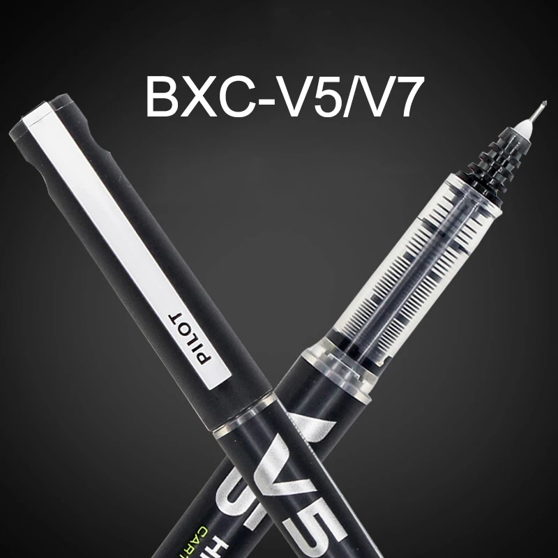 パイロットBXC-V5/v7ストレートリキッドジェルペン,0.5/0.7mm,詰め替え可能なインク,署名検査針,大容量,1個