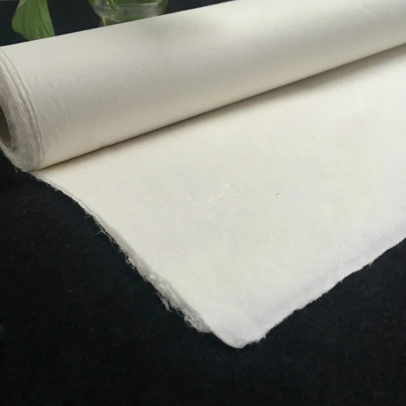 Chinese Painting Rice Paper Calligraphy Drawing Paper Handmade Half Ripe Fiber Xuan Paper Papel Arroz Yunlong Mulberry Paper