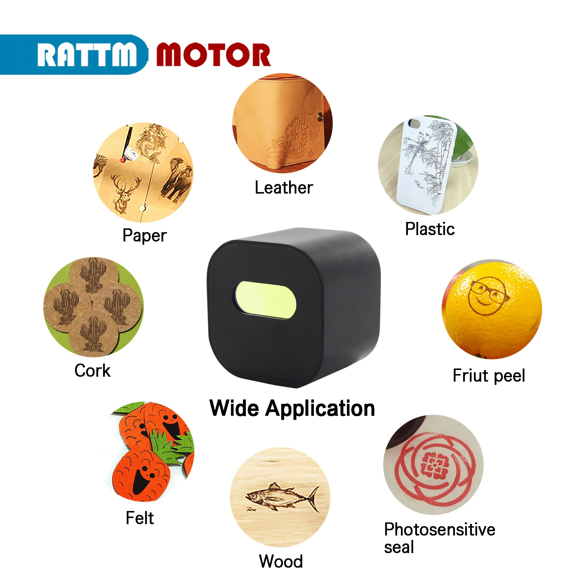 【New】1.6W Mini Laser Carving Machine Support Android / IOS Bluetooth Handheld Desktop Intelligent Engraver B1-450