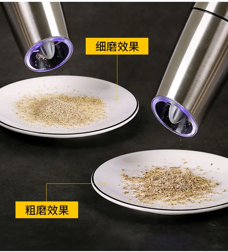 Penggiling Listrik Rumah Tangga Penggiling Lada Induksi Gravitasi Inti Keramik Baja Tahan Karat