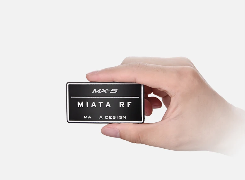 Aluminium 3D-Aufkleber-Design-Logo, Auto-Umbau-Zubehör, Innenraumdekoration, einfach anzubringender Metallaufkleber für Mazda MX5 RF ND – Detail 2