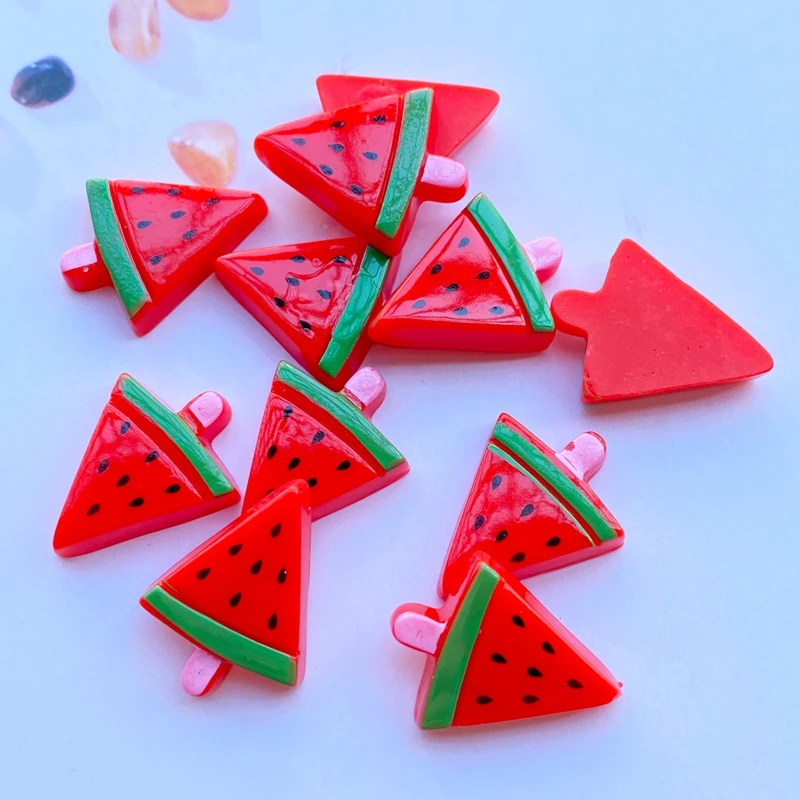 20Pcs New Mini Cute Popsicle Watermelon Flat Back Resin Cabochons Scrapbooking DIY Jewelry Craft Decoration Accessorie