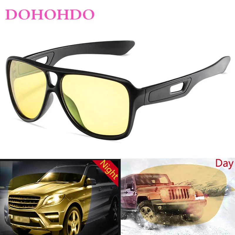 

DOHOHDO New Men Polarized Sunglasses Luxury Brand PC Frame Glasses Women Bright Black Night Vision UV400 Goggles Gafas De Sol