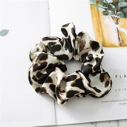 Soft Animal Leopard printing Hair Scrunchie Ponytail Loop Holder Stretchy Elastic Hair band for women Hair Accessories  pj-1000