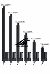 Electric Motor Linear Actuator, Stroke, Drive, Motor Controller, 24V, 50mm, 100mm, 150mm, 200mm, 300mm, 500mm, 700 N, 1000N