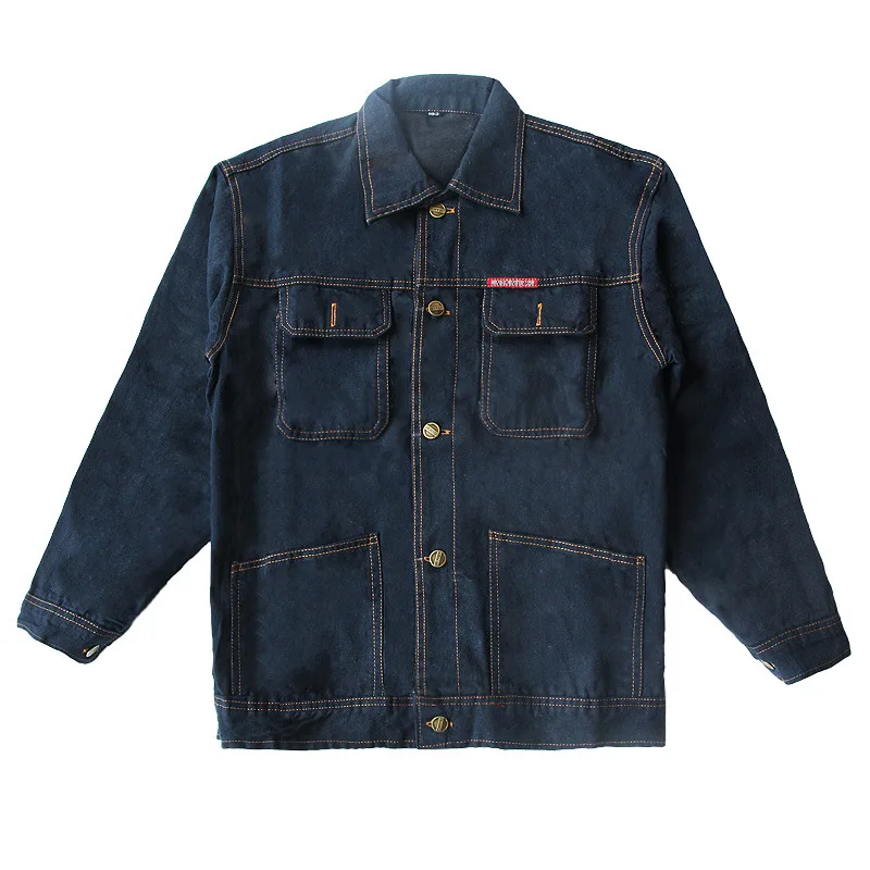 Công Việc Quần Áo Hàn Đầm Denim Suông Nam Nữ Bền Chống Dáng Cạp Quần Jean Đồng Nhất Cơ Khí Tự Động Sửa Chữa Công Nhân Cơ Khí Coverall