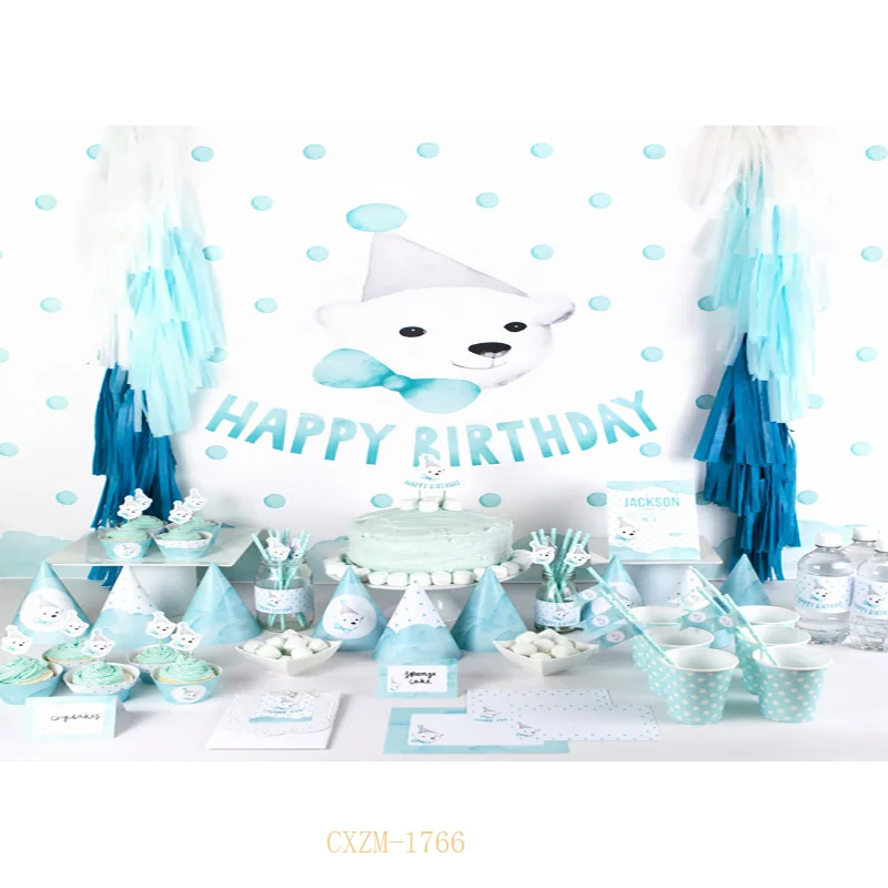 ZHISUXI SHUOZHIKE Children Birthday Photography Backdrops 1st Baby Shower Newborn Party Photo Studio Background 21519-s4