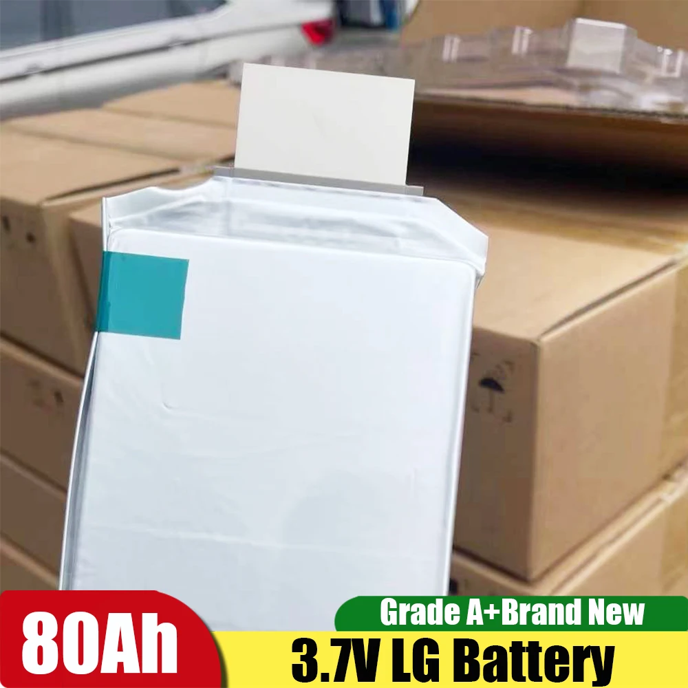 13pcs NEW 3.7V 80ah 5C Electric Car Solar Energy Storage Battery Lithium Polymer Battery Diy 78Ah 12Vv 24V 48V 60V