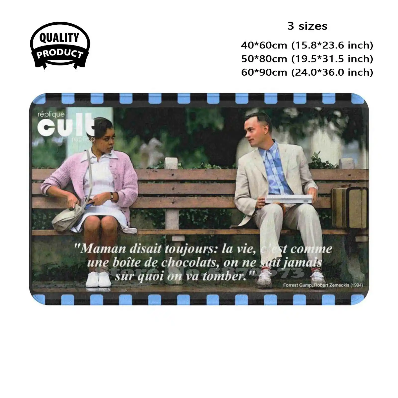 Réplique Cult Replica - Forrest Gump _ Fran ? Ais Soft Cushion Home Carpet Door Mat Car Rug Forrest Gump Cinéma Movie Films