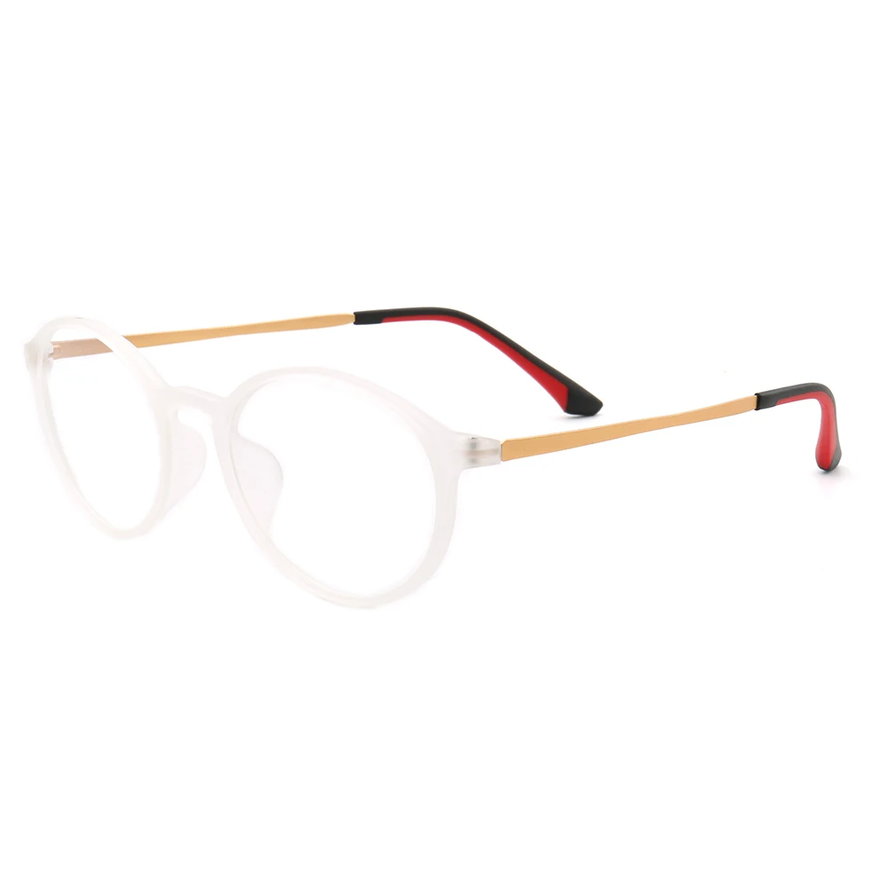 wholesale Round Full-Rim TR Mens Womens Two Toned  business Fashion retro Lightweight Rx Eyglass Frames black red  blue pink