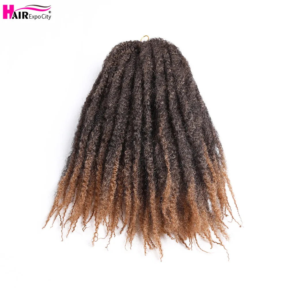 18inch Afro Kinky Twist Braids Hair Marley Braids Hair Extensions Synthetic Twist Crochet Hair For African Women Hair Expo City