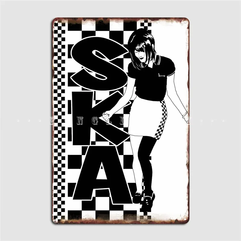 Ska Metal Plaque Poster Kitchen Cinema Kitchen Design Wall Decor Tin Sign Posters