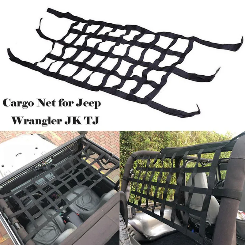 

Для Jeep Wrangler JK TJ 1997-2018, сетка для груза, заднее окно, дополнительное место для хранения, гамак