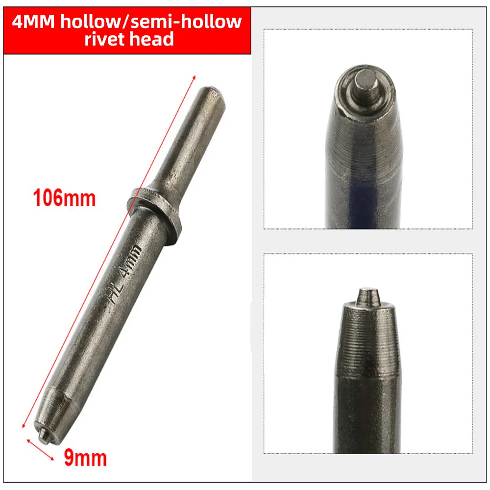 Pneumatic semi-hollow rivets impact head,pneumatic rivet Impact head Pneumatic Air Hammer Bits Pneumatic Air Hammer Heads