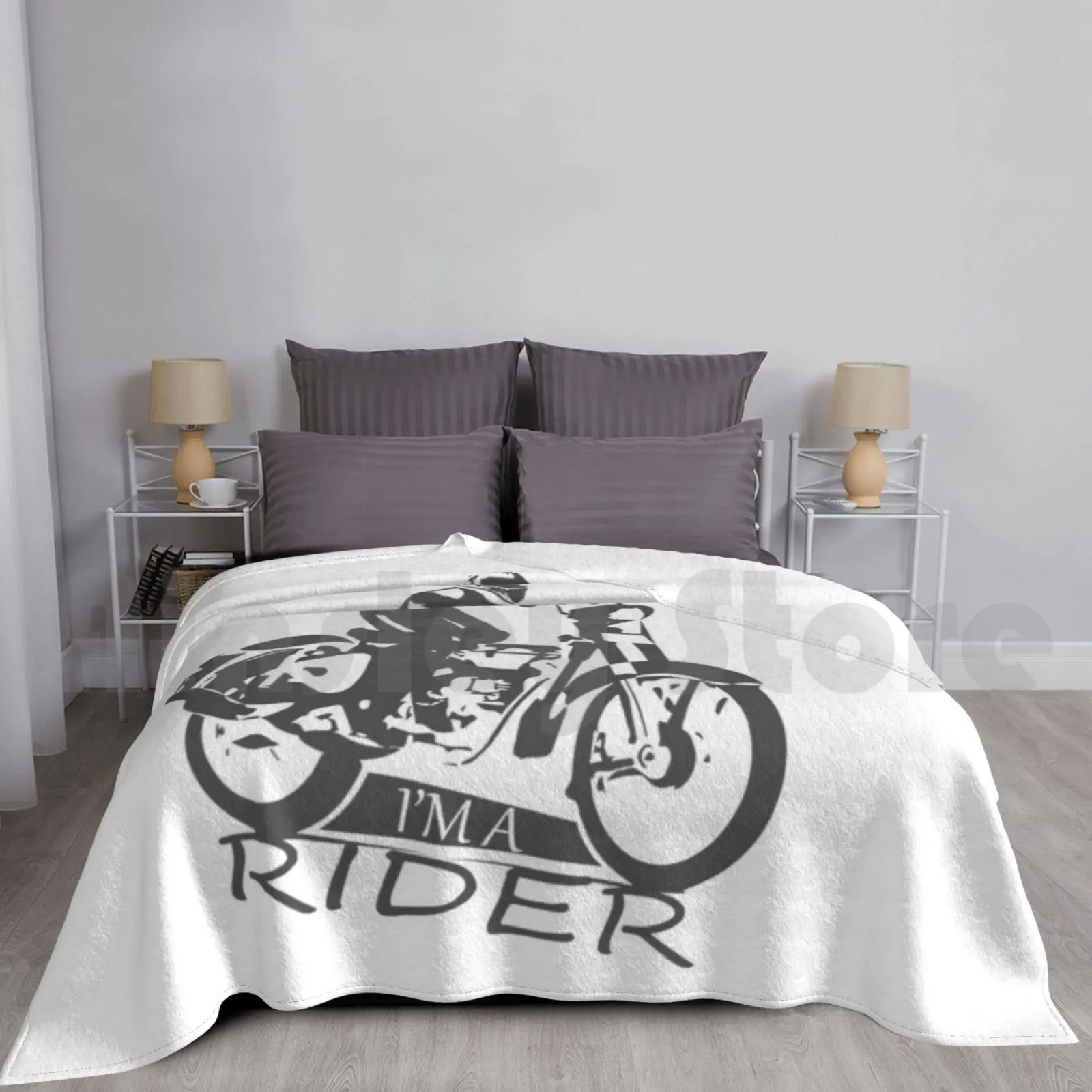 I'm A Rider Blanket Super Soft Warm Light Thin Rider Bike Motorcycle Travel Bikelover