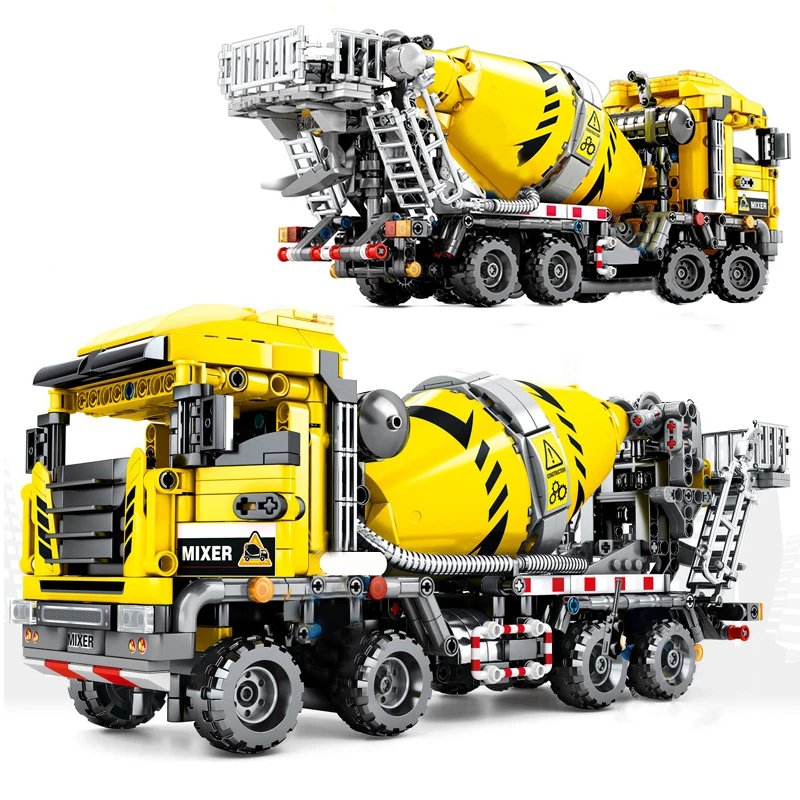 

1143Pcs City Concrete Agitating Lorry Building Blocks Technical Construction Engineering Mixer Truck Bricks Toy For Children