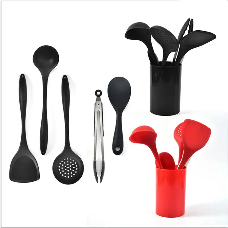 

Non-Stick Cookware Set, Silicone Spatula, Spoon, Food Clip, Cooking Utensils, Kitchen Utensils, 5 Sets