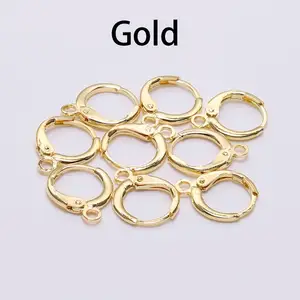 20 pcs/lot 14x12mm FRANCE Gold Earring Wire Lever Hooks Base of AROS Earrings to make jewelry to find supplies 8 Main Base Sales for Earring - №8