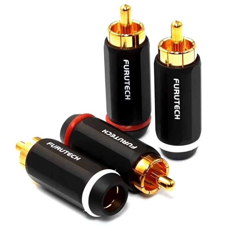 

4Pcs Furutech Welding RCA Plug Single Crystal Copper HiFi Audio Adapter Connector