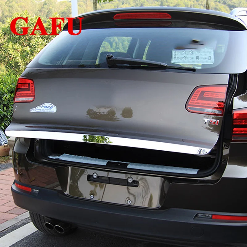 

For Vw Tiguan 2010 2011 2012 2013 2014 2015 Chrome Rear Trunk Tailgate Door Cover Tail Gate Trim Molding Garnish Styling