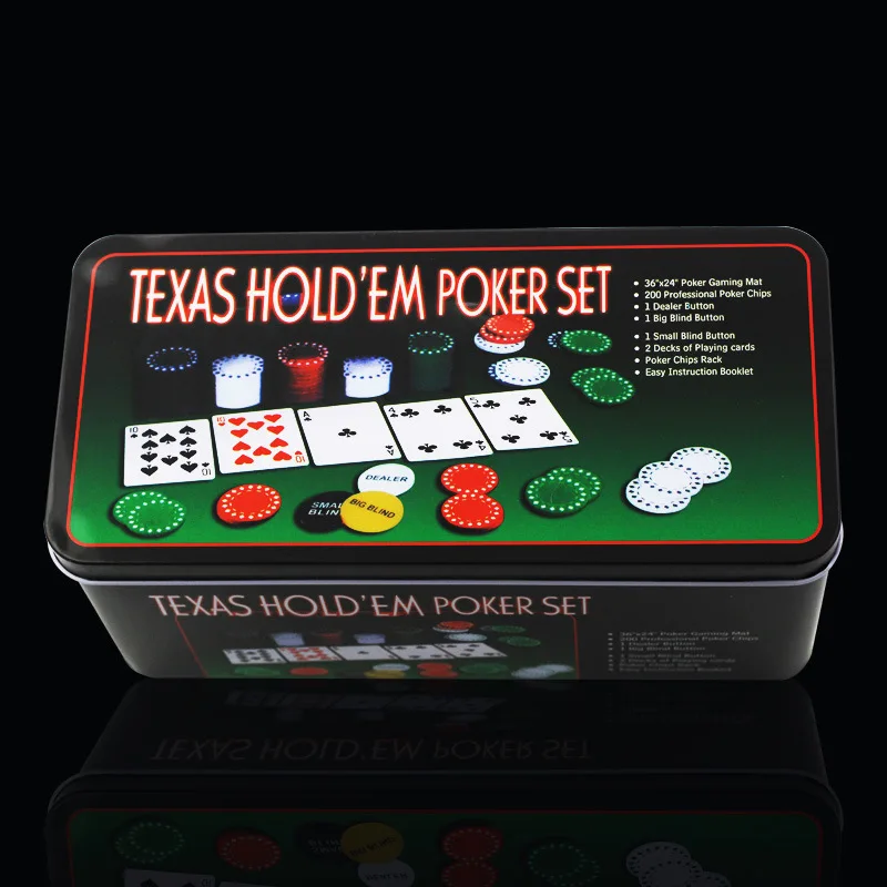 Texas Hold'em 21 point set / 200 chips with tablecloths / chips