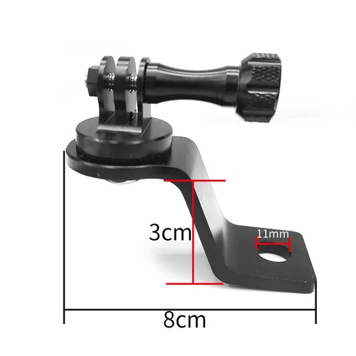 Imagen 2 del producto Para Gopro 13 12 accesorios soporte de aluminio para motocicleta CNC 360 soporte de espejo retrovisor giratorio para Go Pro DJI OSMO Action Insta360