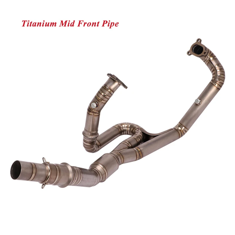 Titanium Motorcycle Mid Exhaust Front Header Link Pipe for Modified Original Muffler Tips for ADVENTURE 1050 1090 1190 1290