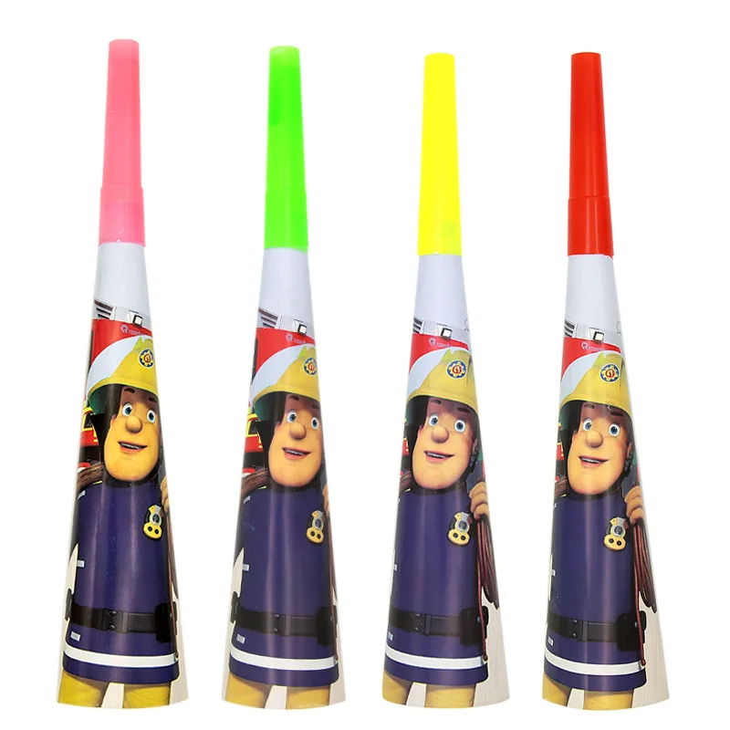 Fireman Sam Birthday Party Decorations Banner Fire Engine Fighter Theme Paper Cups Plates Favors boy Baby Shower party supplies