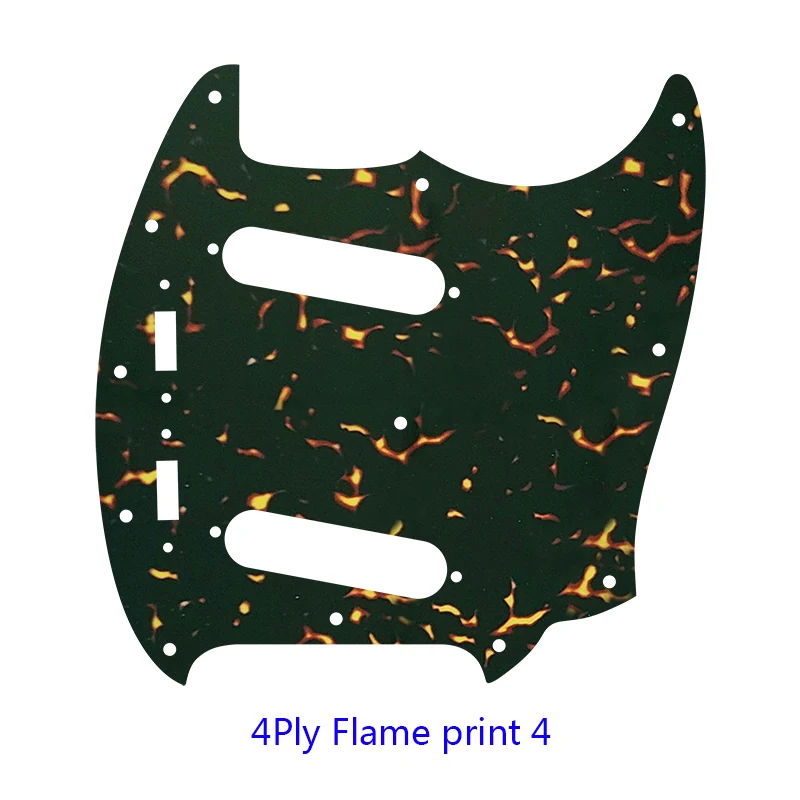 Fei Man Custom Guitar Pickguard Scratch Plate, US Mustang, Flame Pattern