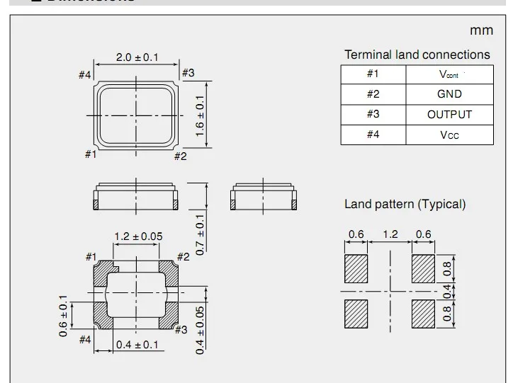20pcs / NT2016SA VCTCXO VC-TCXO voltage control temperature subsidy crystal oscillator high precision 19.2M 19.2MHZ