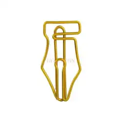 10pcs Gold fountain pen paper clip paper clip cartoon shaped paper clip paper clip Korean pin